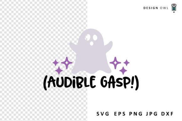 Audible Gasp Ghost - Funny Halloween SVG for Crafts and Graphics