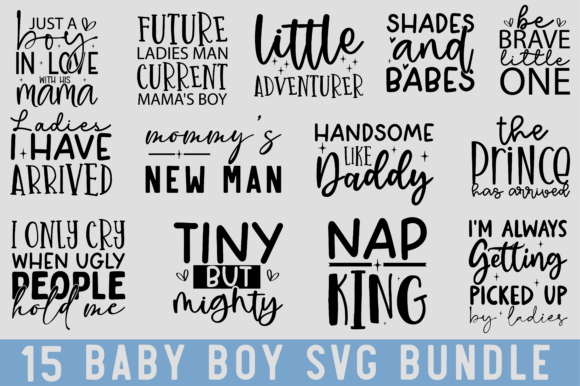 Baby Boy SVG Bundle for Crafts and Graphics