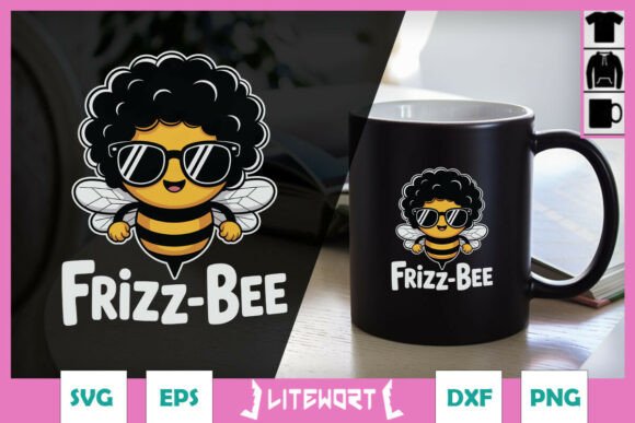 Frizz-bee Bee Cool Funny Puns SVG for Local Business Branding