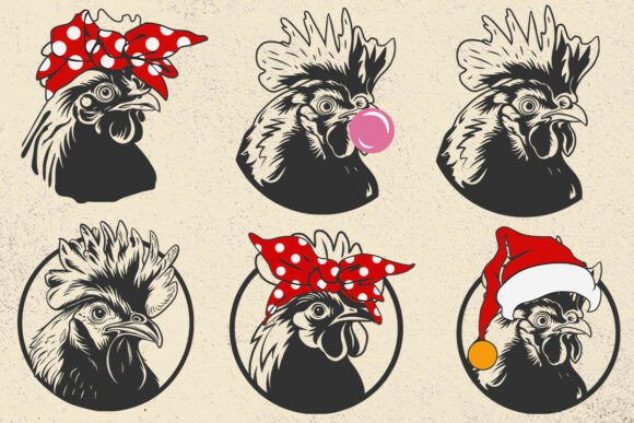 Funny Chicken Svg for Crafts and Graphics