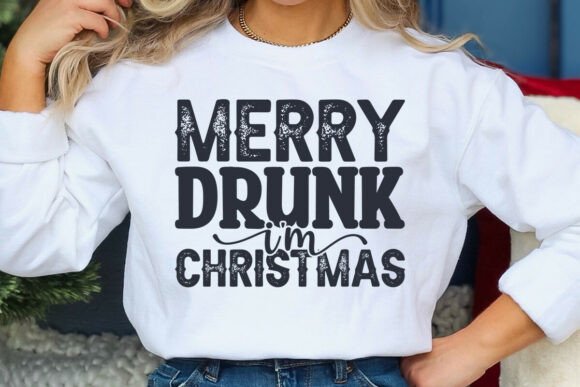 Funny Christmas Svg Png Merry Drunk