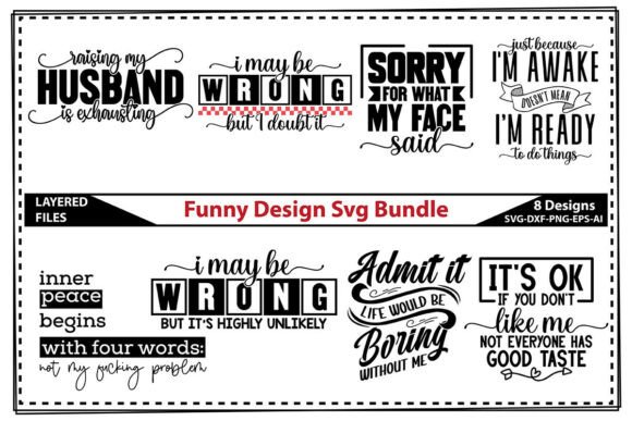 Funny Design Svg Bundle for Crafts and Graphics