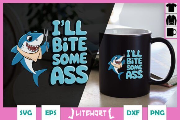 I Will Bite Some Funny Shark SVG for Crafts and Graphics