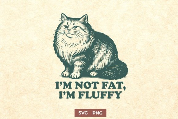 I’m Not Fat I’m Fluffy SVG Funny Cat Review