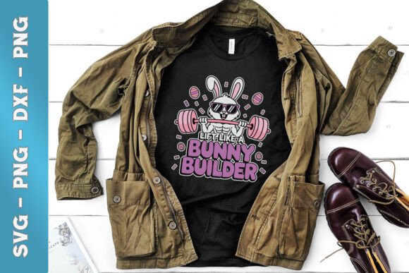 Lift Like a Body Builder Funny Bunny SVG for Graphics and Crafts