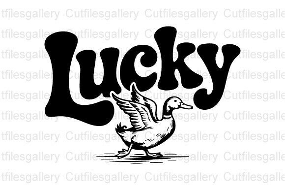 Lucky Duck SVG for Local Business Graphics