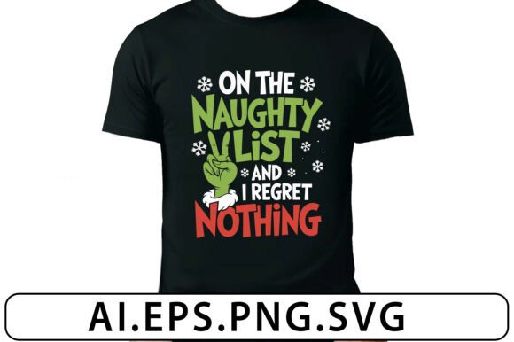 On the Naughty List Funny Christmas Svg for Crafts and Graphics