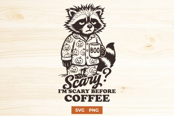 Scary Before Coffee Funny Halloween SVG for Crafts and Graphics