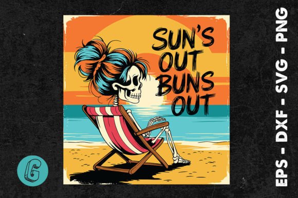Suns Out Buns Out Funny Summer SVG for Crafts and Graphics