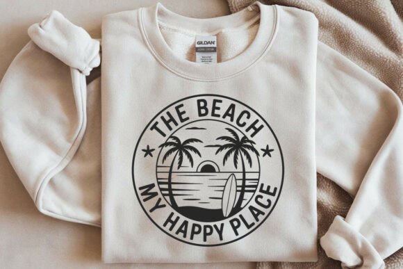 The Beach Is My Happy Place SVG for Crafts and Graphics