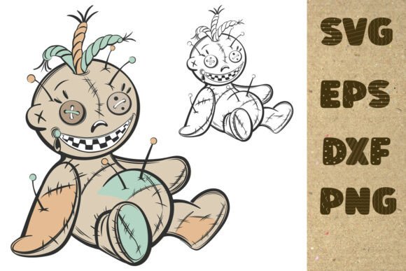 Voodoo Doll SVG Halloween Embroidery Design
