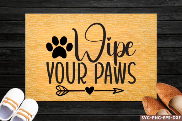 Wipe Your Paws SVG: A Playful Graphic for Crafts and Design Projects